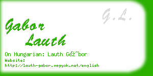 gabor lauth business card